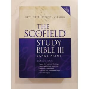 Scofield Study Bible III by Oxford, Large Print, Burgundy Leather Bound, NIV
